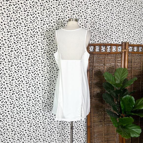 Tuckernuck | Victoria White Active Mesh Plus Size Pleated Active Tennis Dress - Picture 6 of 12